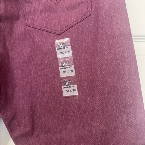 Levi’s 501 Shrink to Fit Button Fly Jean 34x30 Purple READ - Picture 15 of 15